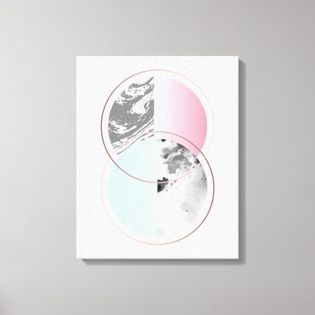 Geometric Marble Scandi Design Canvas Print (Front)