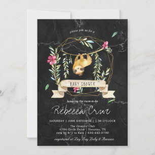 Geometric Marble   Tropical Sloth Baby Shower