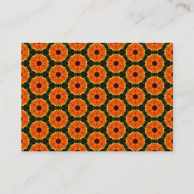 Geometric Marigolds 010614(01) Business Card (Front)