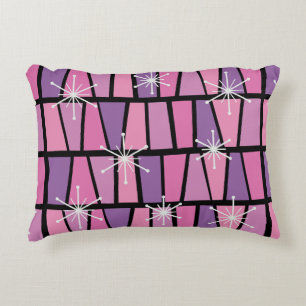 Geometric MCM Abstract Pink Purple Decorative Cushion