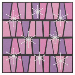 Geometric MCM Abstract Pink Purple Fabric