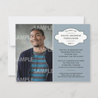 Geometric Medallion Graduation Invitation