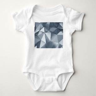 Geometric Metal: Three-Dimensional Pattern Baby Bodysuit