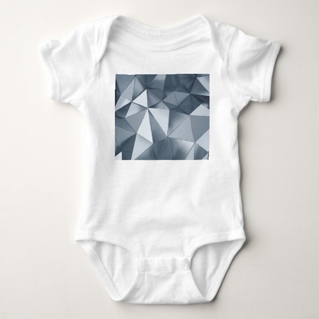 Geometric Metal: Three-Dimensional Pattern Baby Bodysuit (Front)