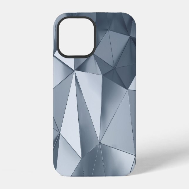 Geometric Metal: Three-Dimensional Pattern iPhone Case (Back)