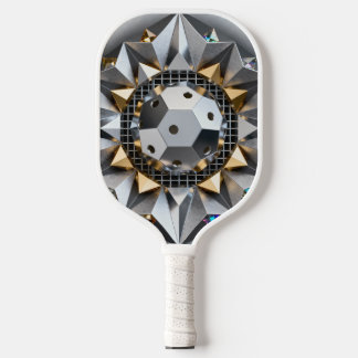 Geometric Metallic Pickleball Core Design Paddle