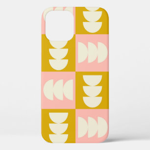 geometric mid century modern and retro style seaml iPhone 12 case