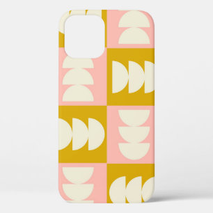 Geometric Mid-Century Modern Retro Pattern iPhone 12 Case
