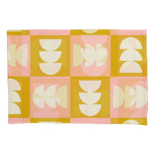 Geometric Mid-Century Modern Retro Pattern Pillowcase