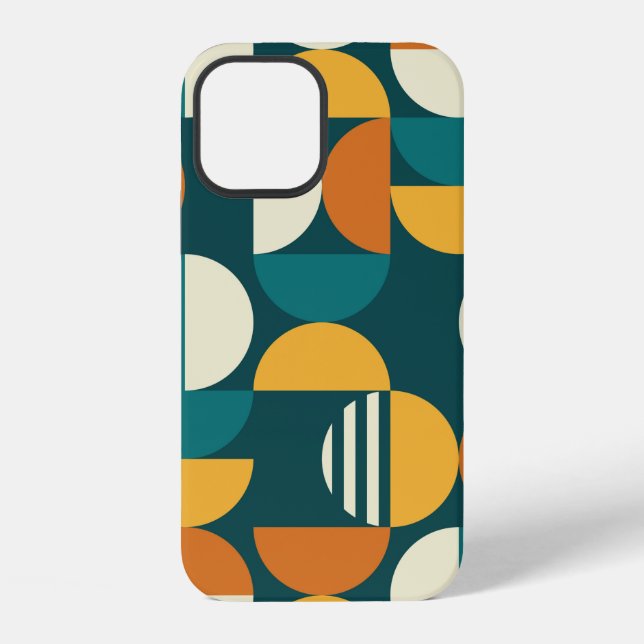 Geometric mid-century modern seamless pattern - 60 iPhone case (Back)