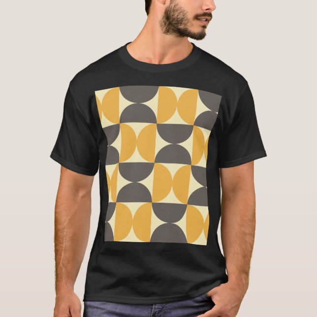 Geometric, mid-century modern style pattern. T-Shirt (Front)