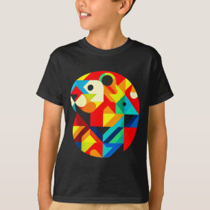 Geometric Minimalism Modern Illustration Groundhog T-Shirt