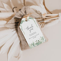 Geometric Minimalist Eucalyptus Wedding Thank You 