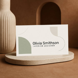 Geometric Minimalist Modern Sage Green Designer