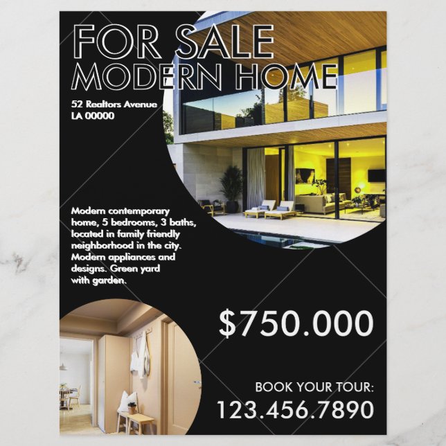 Geometric minimalist real estate Flyer (Front)