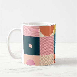 Geometric Modern Abstract: Colourful Design Coffee Mug