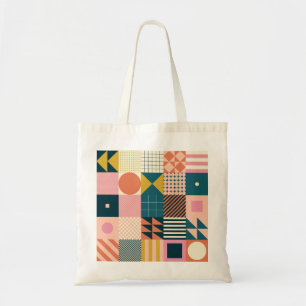 Geometric Modern Abstract: Colourful Design Tote Bag