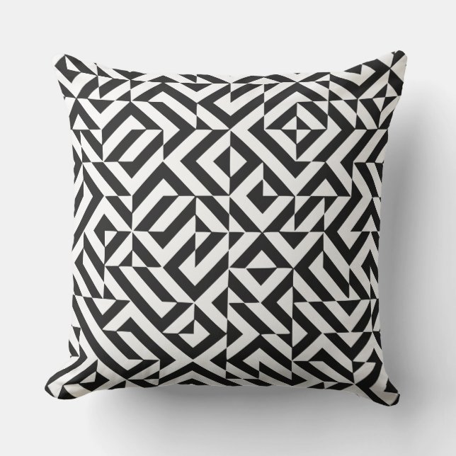 Geometric Modern Abstract Jumble Hand Garden Decor Cushion (Front)