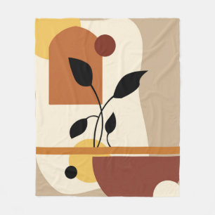 Geometric Modern Art Fleece Blanket