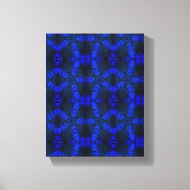 Geometric Modern Art, Gift Blue Black Art, Decor (Front)