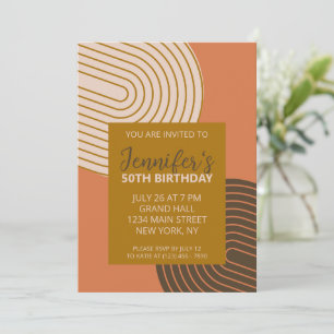 Geometric Modern Birthday Invitation