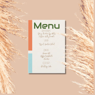 Geometric Modern Colorblock Wedding Enclosure Card
