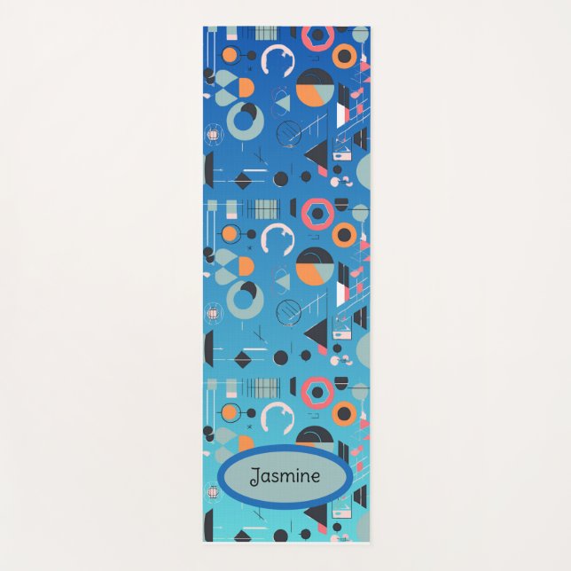 Geometric Modern Exercise Yoga Mat (Front)