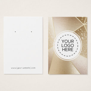 Geometric Modern Gold Earring Display Card