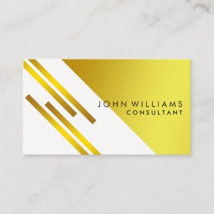 Geometric Modern Gold Faux Professional Glitter Business Card