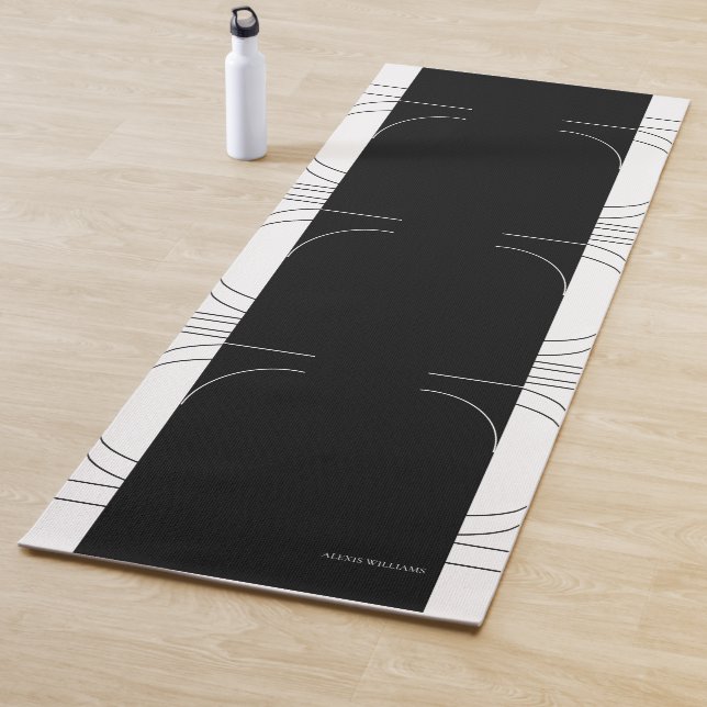 Geometric Modern Minimalist Elegant Personalised Yoga Mat (In Situ)