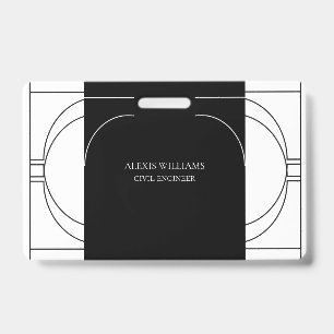 Geometric Modern Minimalist Elegant Professional ID Badge