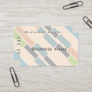 geometric modern minimalist pastel custom business card