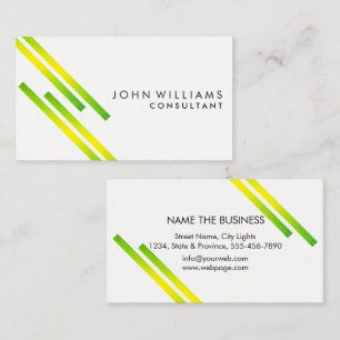 Geometric Modern Nature Green Professional Business Card