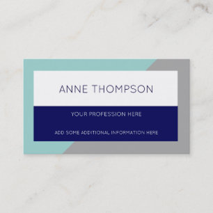 Geometric & modern professional blue business card