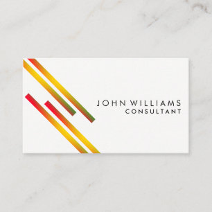 Geometric Modern Red Faux Professional Glitter Business Card