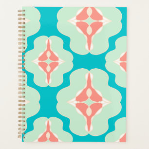 Geometric modern teal orange planner