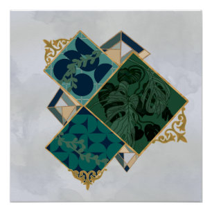 Geometric Monstera  Poster