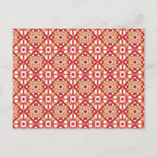 Geometric Moroccan Watercolor Seamless Pattern 1 Postcard