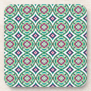 Geometric Moroccan Watercolor Seamless Pattern 4 Coaster