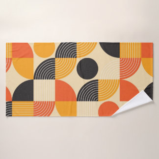 Geometric Mosaic Pattern Bath Towel Set