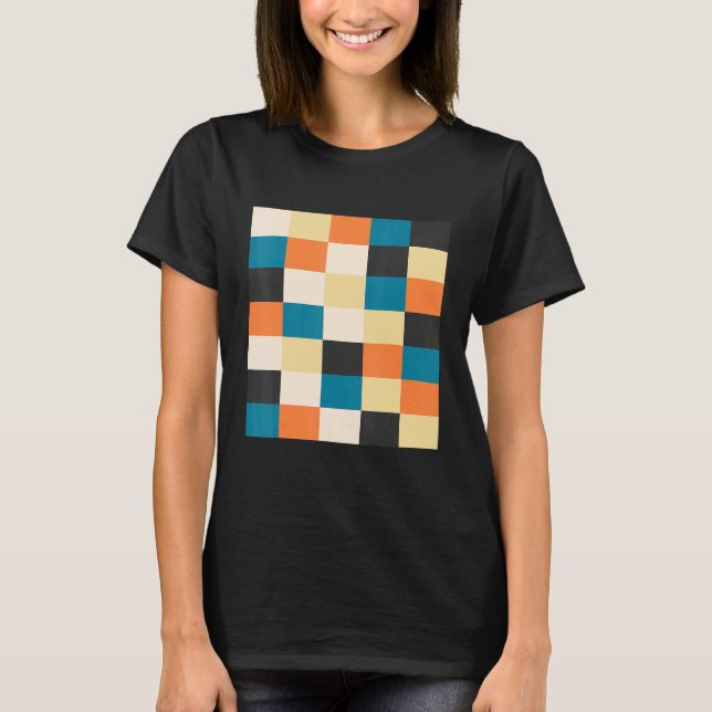 Geometric Mosaic Pattern Poster Set Modern Geometr T-Shirt (Front)