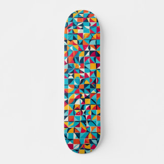 Geometric Mosaic Pattern Skateboard