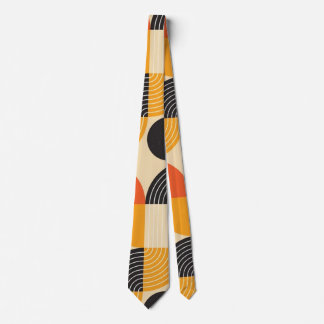 Geometric Mosaic Pattern Tie