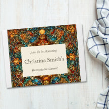 Geometric Mosaic Stained Glass Retirement Party