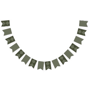Geometric Moss Green Banner – Custom Flags