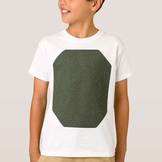 Geometric Moss Green Kids Tee (Front)