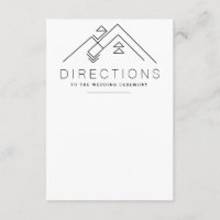 Geometric Mountain | Custom Direction Card