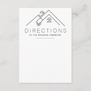 Geometric Mountain   Custom Direction Card