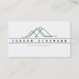 Geometric Mountain Logo Custom Business Business Card