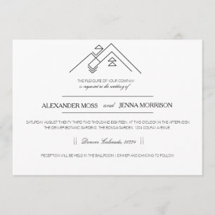 Geometric Mountain Modern Customisable Invitation